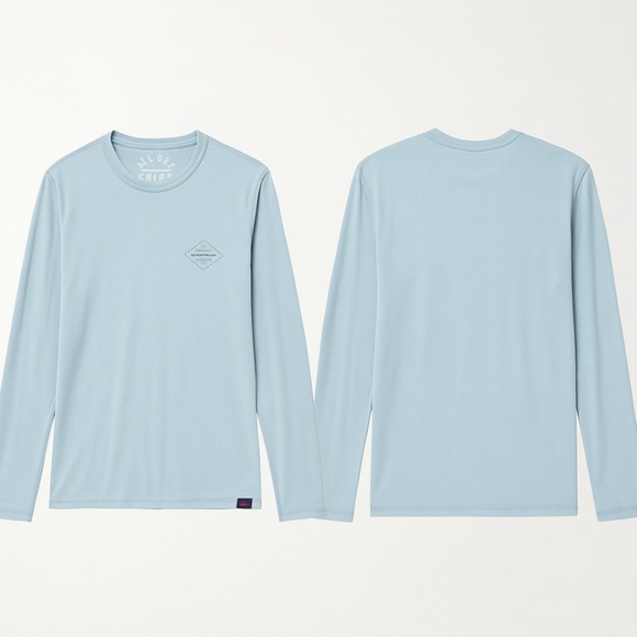 Faherty All Day Long Sleeve Performance Tee Light Blue XS - Picture 1 of 10